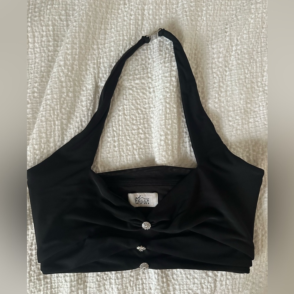 Oh Polly Under The Spotlight Black
Cut Out Top